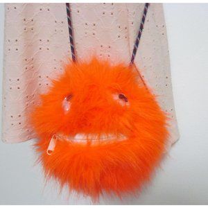 CrewCuts Girls Orange Max the Monster Furry Shoulder Bag Purse NWT J Crew